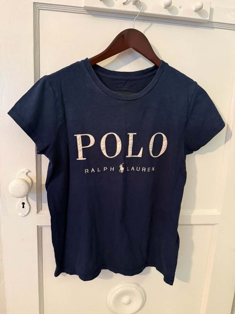 Vintage Polo Ralph Lauren Navy Blue Crew Neck Logo Graphic T-Shirt